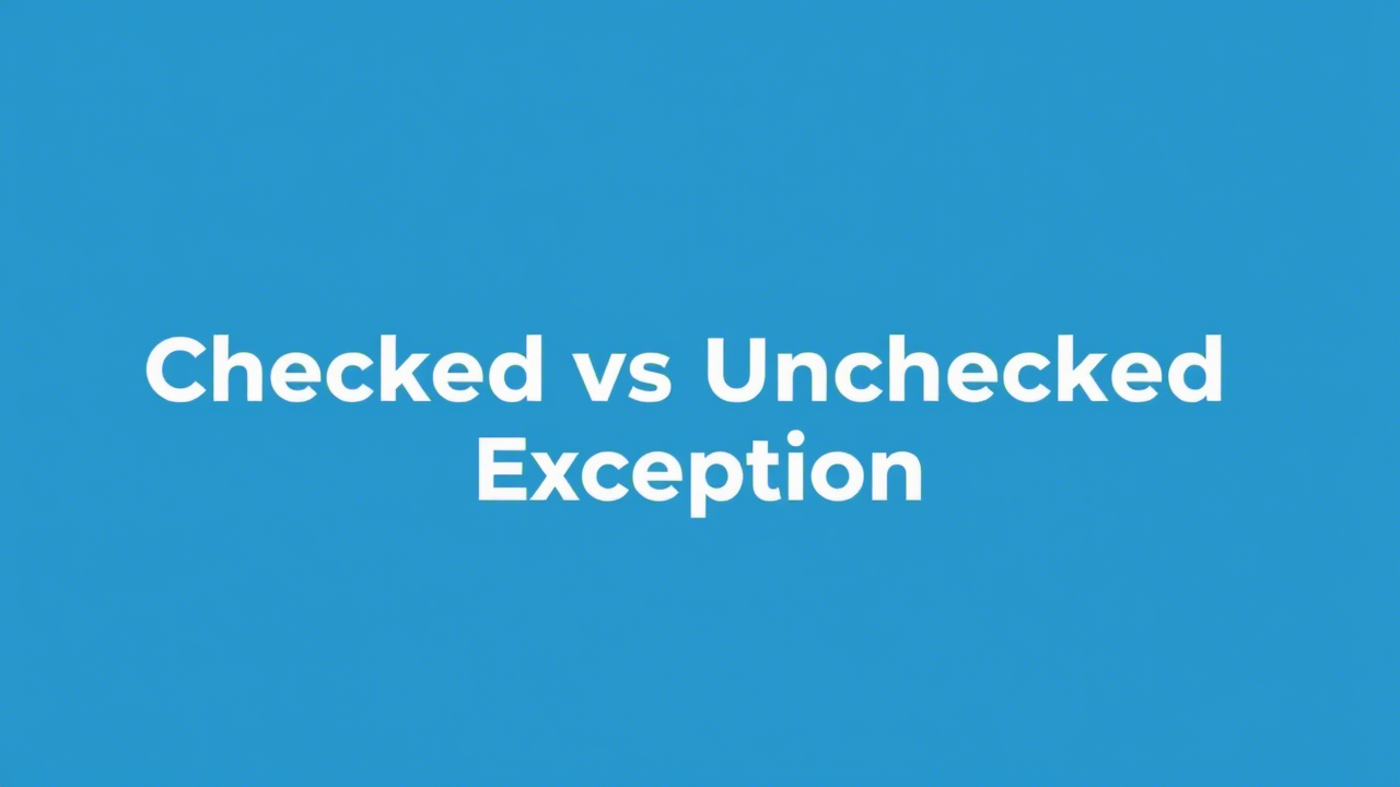 A comprehensive guide to understanding checked and unchecked exceptions in Java, including examples and best practices. /posts/checked-vs-unchecked/featured.png